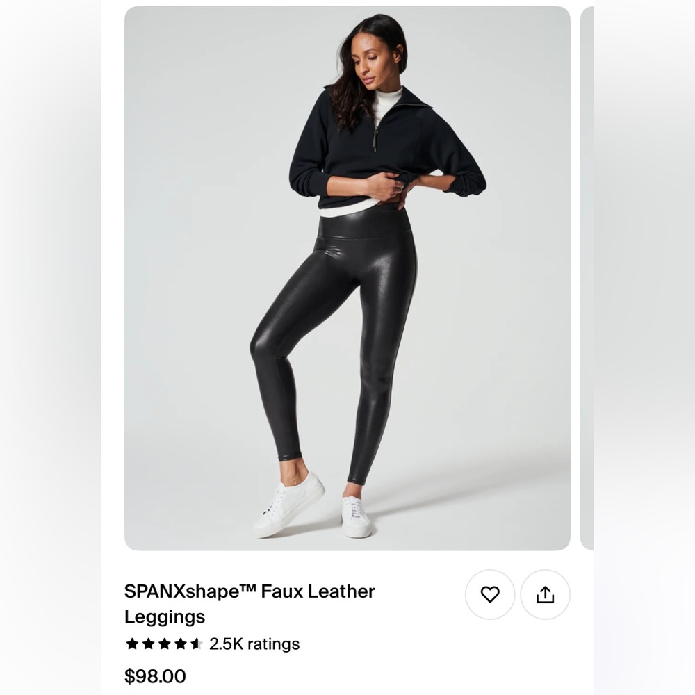 Spanx faux leather leggings